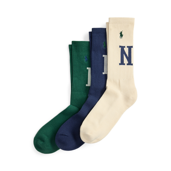 Ralph Lauren Cotton-blend Crew Sock 3-pack In Multi