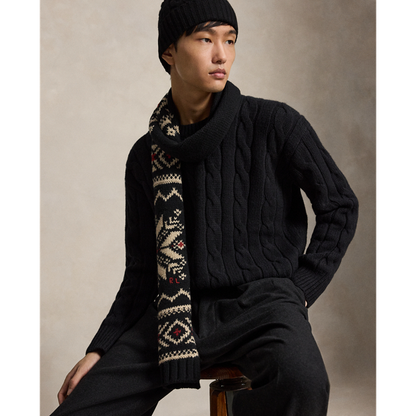 Polo Ralph Lauren Patterned Wool-Blend Scarf