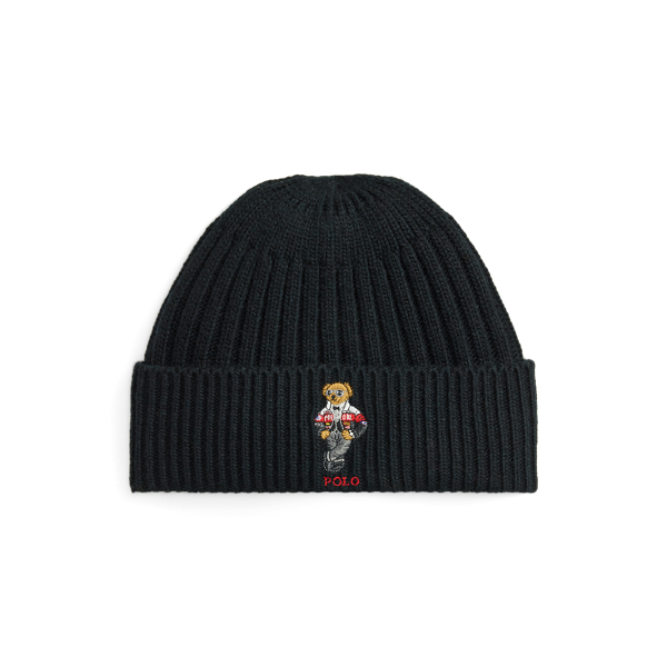 Polo Bear Rib-Knit Beanie