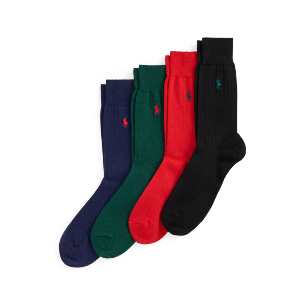Rib-knit Wool-Blend Sock 4-Pack Gift Set