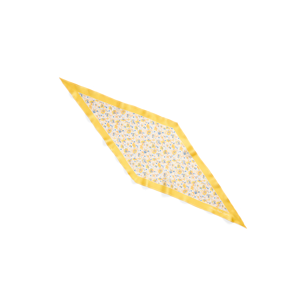 Maia フローラル シルク ツイル ダイヤモンド スカーフ