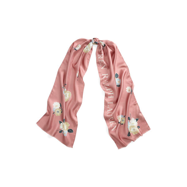 Écharpe en soie à motif fleuri - Lauren - Modalova
