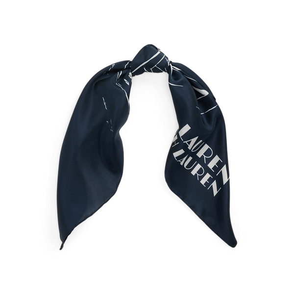 Ralph Lauren Landscape-print Silk Square Scarf