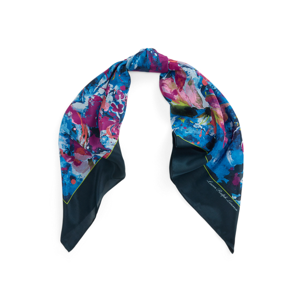 Ralph Lauren Print Silk Square Scarf