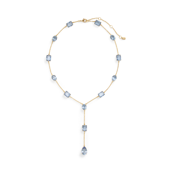 Collier lasso plaqué or avec pierres - Lauren - Modalova
