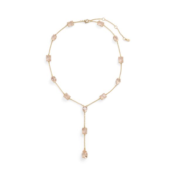 Collier lasso plaqué or avec pierres - Lauren - Modalova