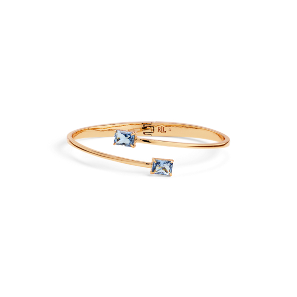 Bracelet à charnière plaqué or pierres - Lauren - Modalova