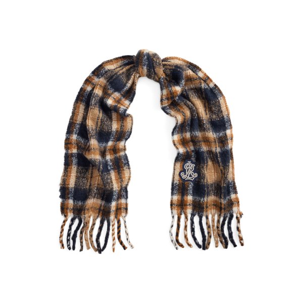 Ralph Lauren Plaid Bullion Scarf In Multi