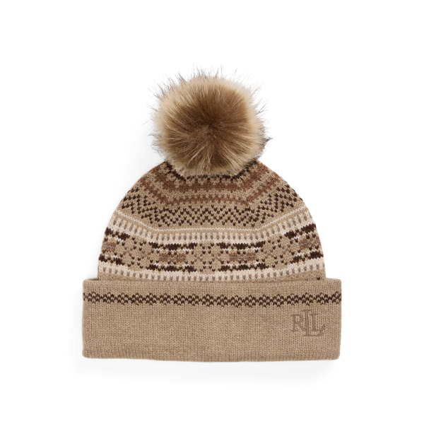 Ralph Lauren Fair Isle Pom-pom Wool-blend Beanie In Multi