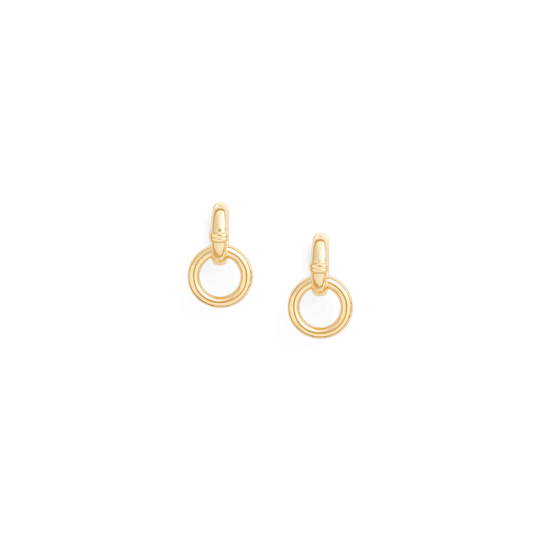 Gold-Plated Hoop Drop Earrings - Lauren - Modalova