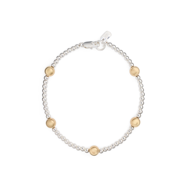 Ralph Lauren Two-tone Beaded Station Bracelet In White