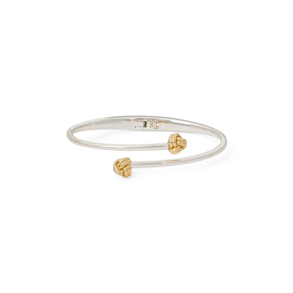 Ralph Lauren Two-tone Knot Hinge Bangle In Multi