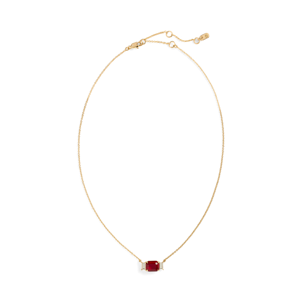 Ralph Lauren Gold-plated Stone Pendant Necklace In Gold