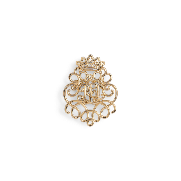 Ralph Lauren Gold-tone Polished Scroll Pin In Gold