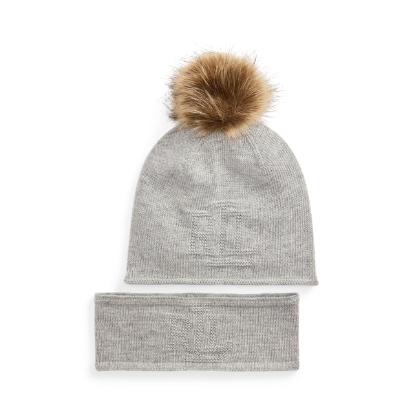 Logo Headband & Pom-Pom Beanie Gift Set