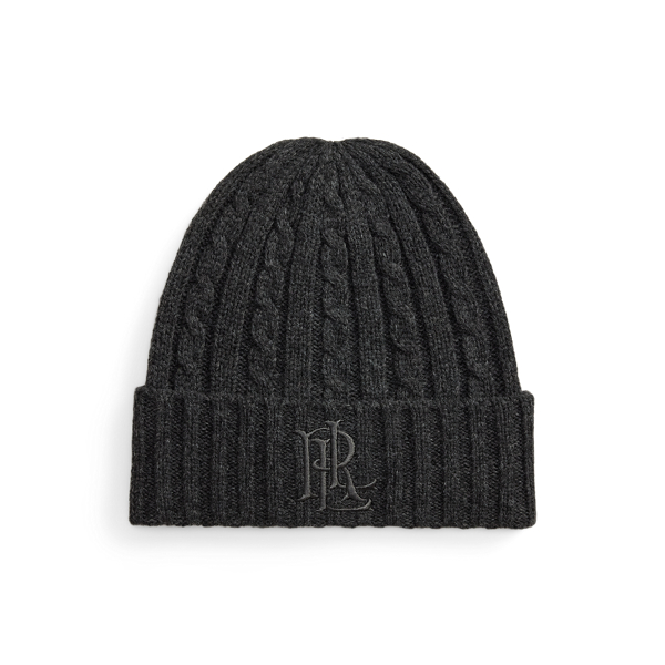 Lauren Ralph Lauren Embroidered-Logo Cable-Knit Beanie