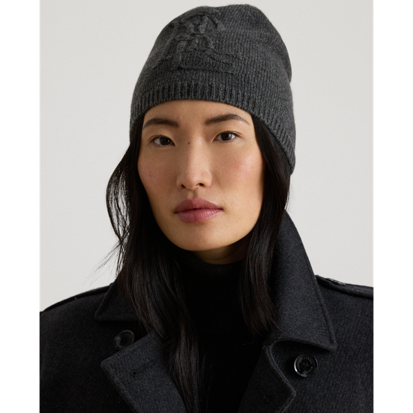 Lauren Ralph Lauren Embroidered-Logo Knitted Beanie