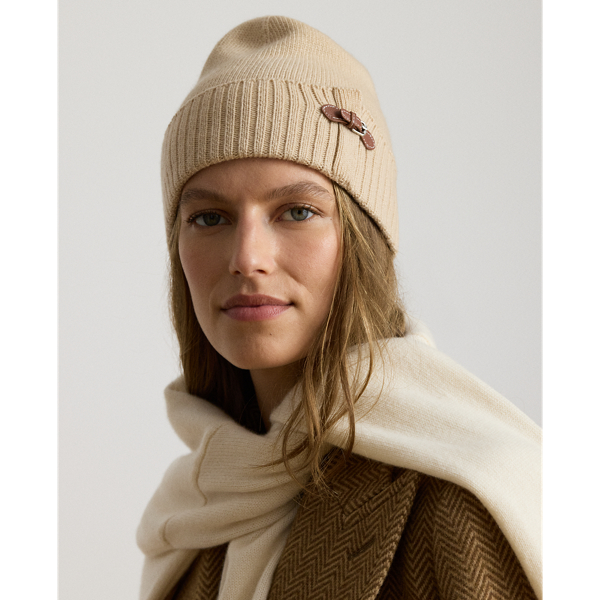 Lauren Ralph Lauren Buckle-Trim Knitted Beanie