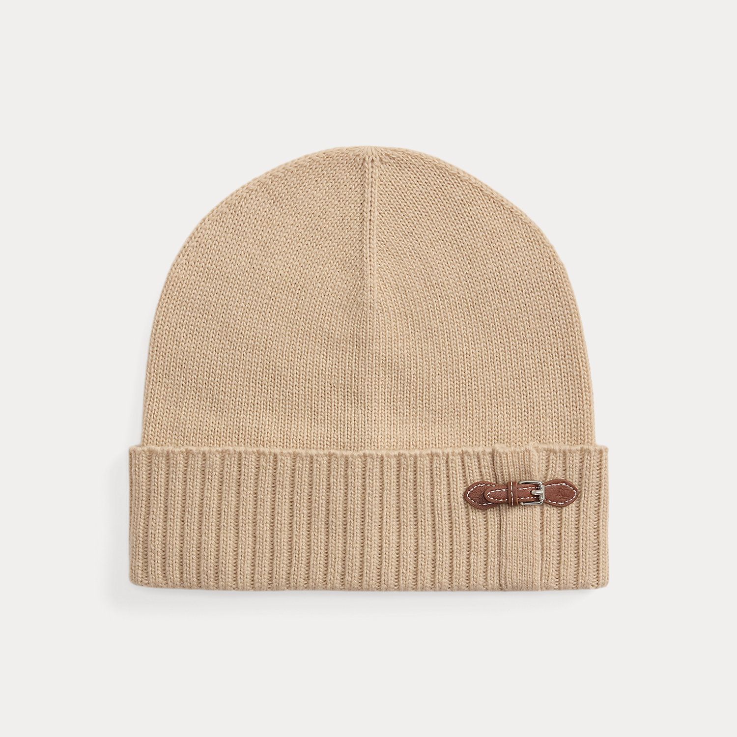 Buckle-Trim Knitted Beanie