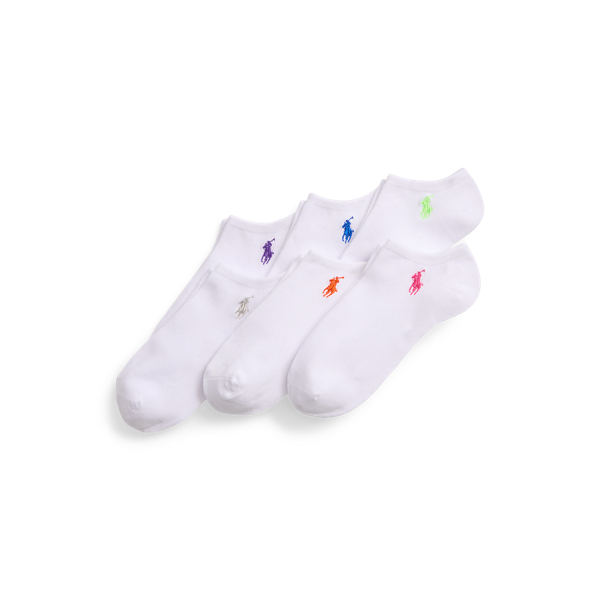 Polo Ralph Lauren Classic Ankle Sock 6-pack In White Multi