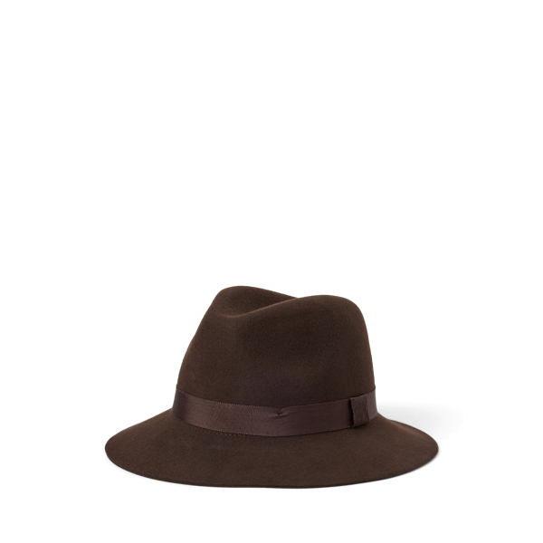 Fedora en laine bordure en ruban - Polo Ralph Lauren - Modalova