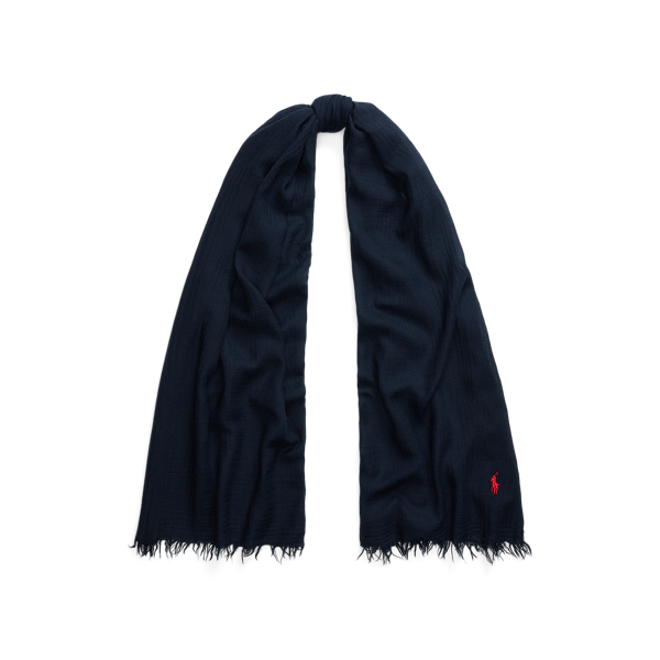 Écharpe à bordure frangée - Polo Ralph Lauren - Modalova
