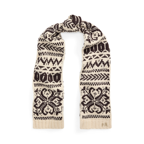 Écharpe motif flocons de neige en laine - Polo Ralph Lauren - Modalova