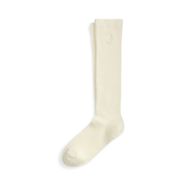 Ralph Lauren Ribbed Knee-high Socks In Neutral