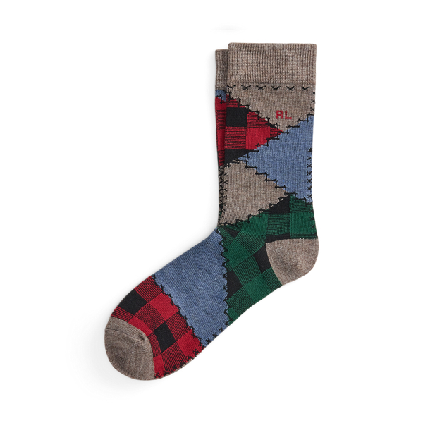Ralph Lauren Patchwork Wool-blend Crew Socks