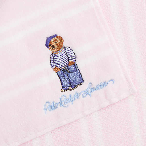 Polo ベア ストライプド テリー ハンド タオル | ラルフ