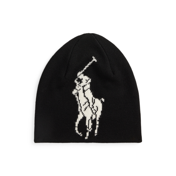 Ralph Lauren Big Pony Merino Wool Beanie In Multi
