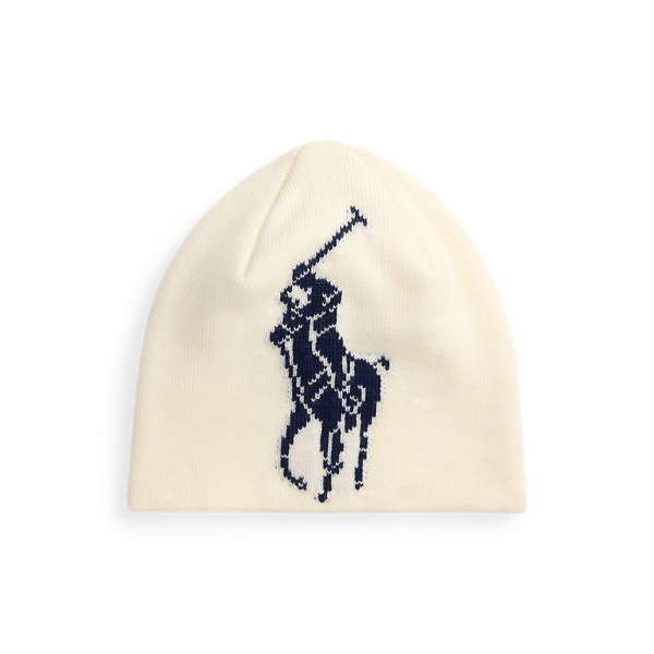 Ralph Lauren Big Pony Merino Wool Beanie In Multi