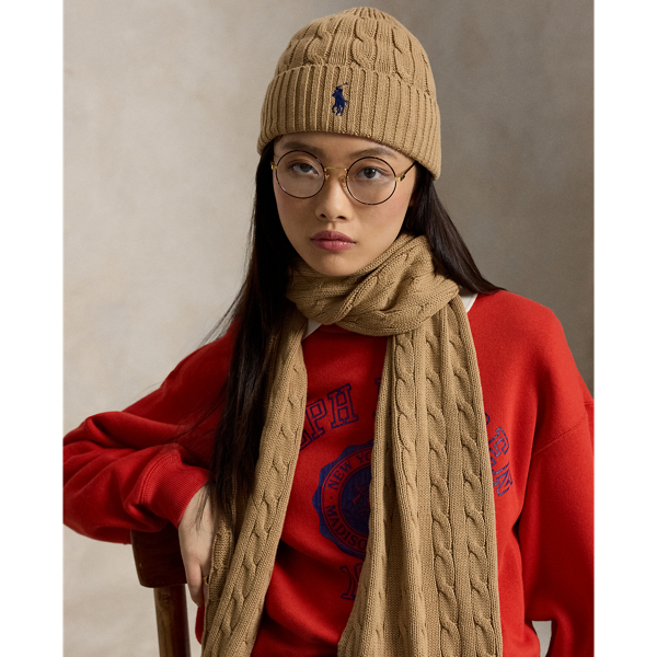 Polo Ralph Lauren Cable-Knit Cotton Beanie