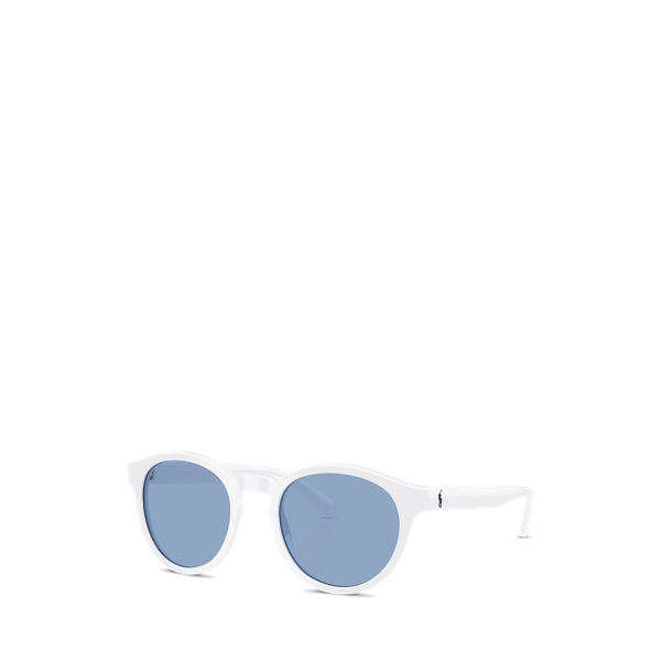 Ralph Lauren Color Shop Round Sunglasses In Shiny White