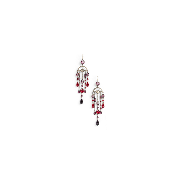 Ralph Lauren Victorian Gothic Chandelier Earrings In Gray