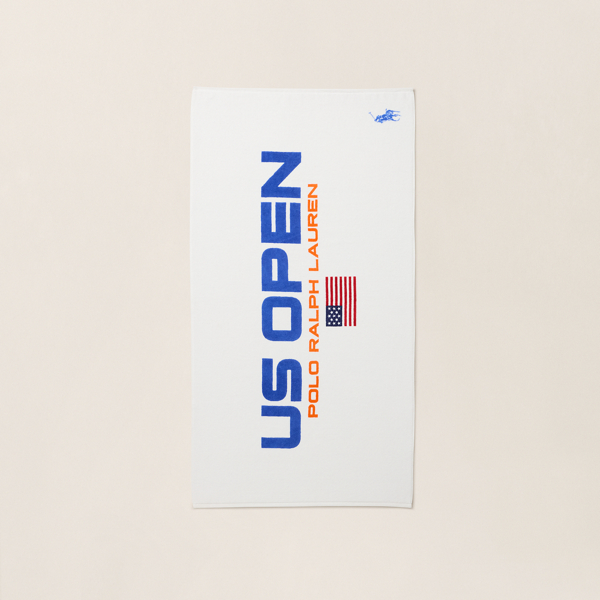Polo Ralph Lauren Us Open Flag Logo Sport Towel In Navy/red