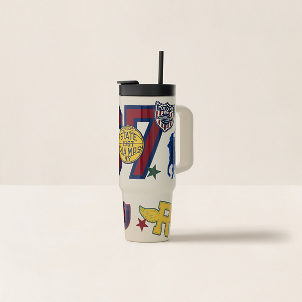 Polo Ralph Lauren Pembroke Water Bottle & Straw In Multi