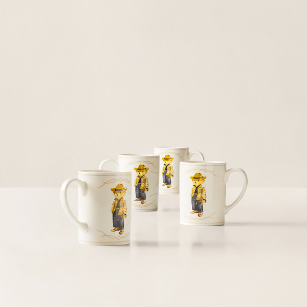 Ralph Lauren Western Polo Bear Mug Set In Multi
