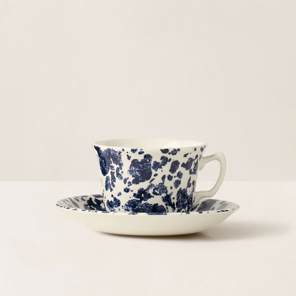 Ralph Lauren Antique Marble Teacup & Saucer In Multi