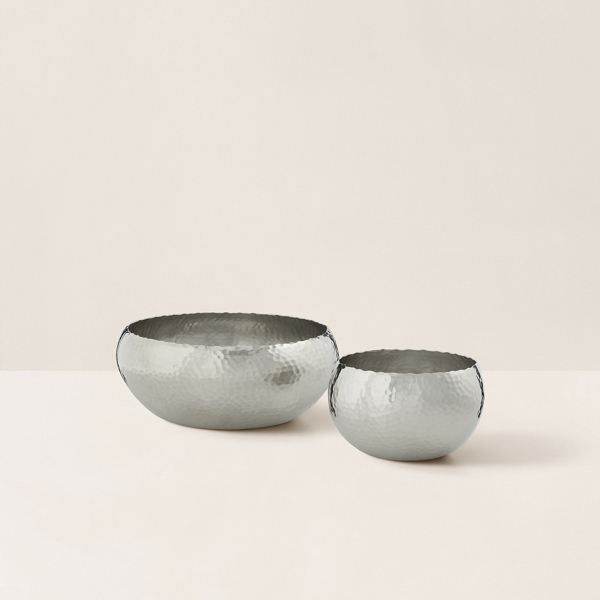 Ralph Lauren Evans Nesting Bowls In Silver