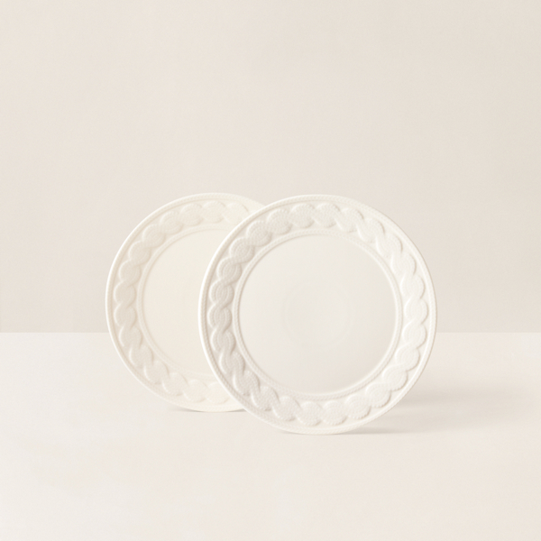 Cable-Knit Ceramic Plate Gift Set
