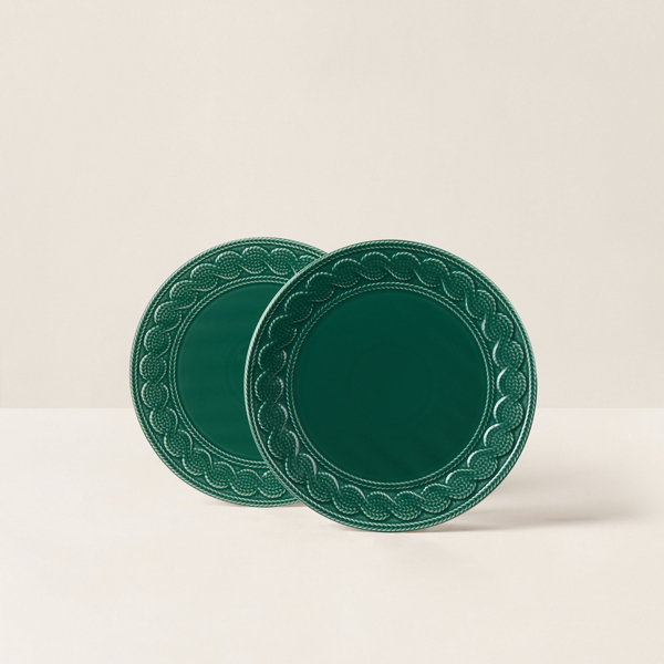 Cable-Knit Ceramic Plate Gift Set