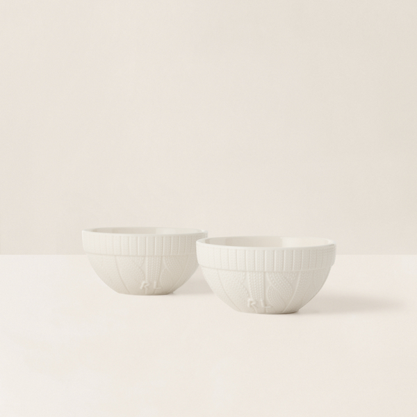 Cable-Knit Ceramic Bowl Gift Set