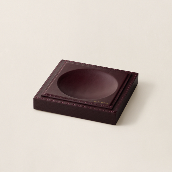 Brennan Leather-Teak Catchall