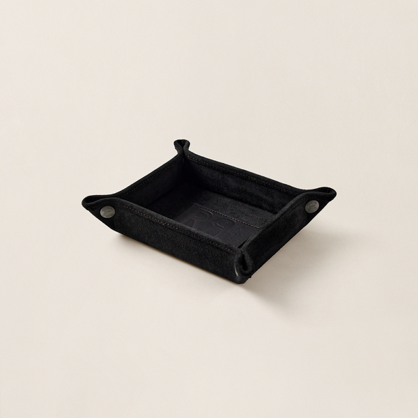 Double Rl Ralph Lauren Limited-edition Suede Valet Tray In Black