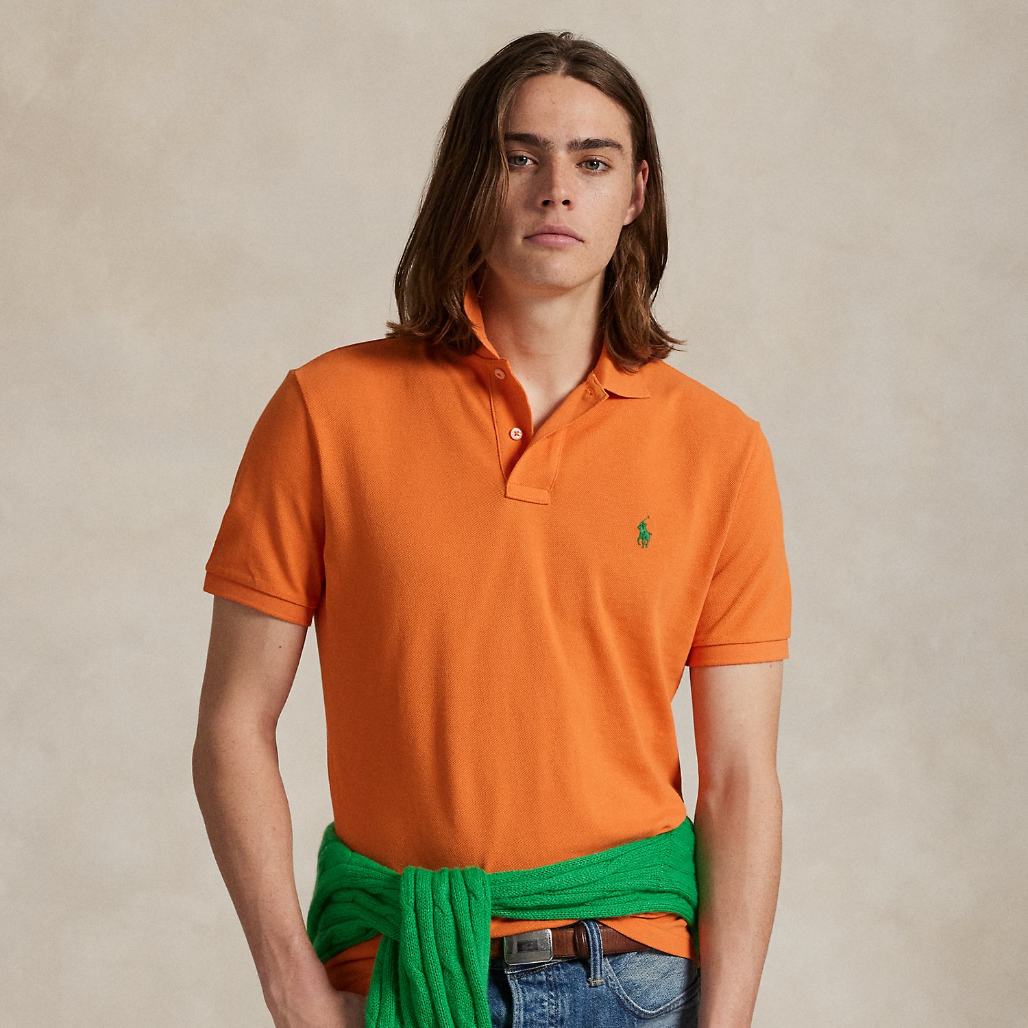 An American style standard since 1972, the Polo shirt has been imitated but never matched. Over the decades, Ralph Lauren Lauren has re-imagined his signature style in a wide array of colours and fits, yet all retain the quality and attention to detail of the iconic original. This version is made from our highly breathable cotton mesh, which offers a textured look and a soft feel.