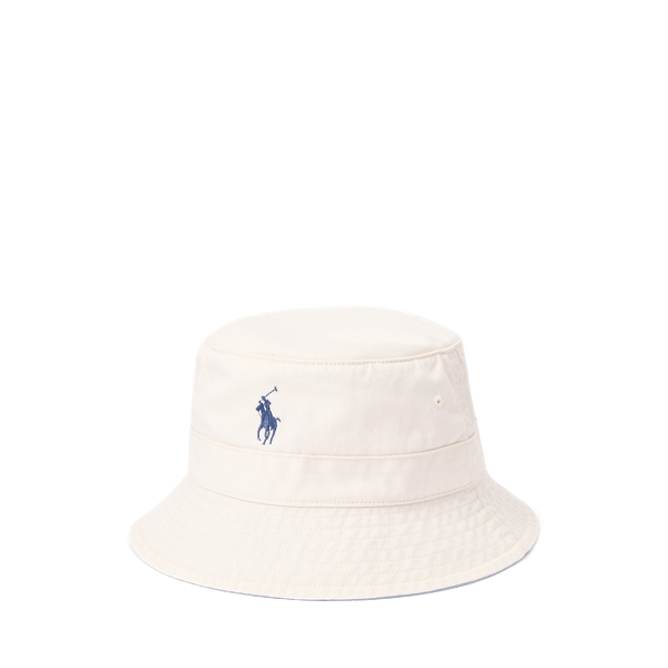Polo Ralph Lauren コットンバケットハット ホワイト POLO RALPH LAUREN コットンバケットハットホワイト