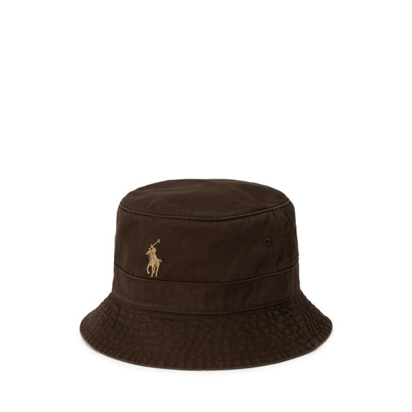 Ralph Lauren Cotton Bucket Hat In Brown