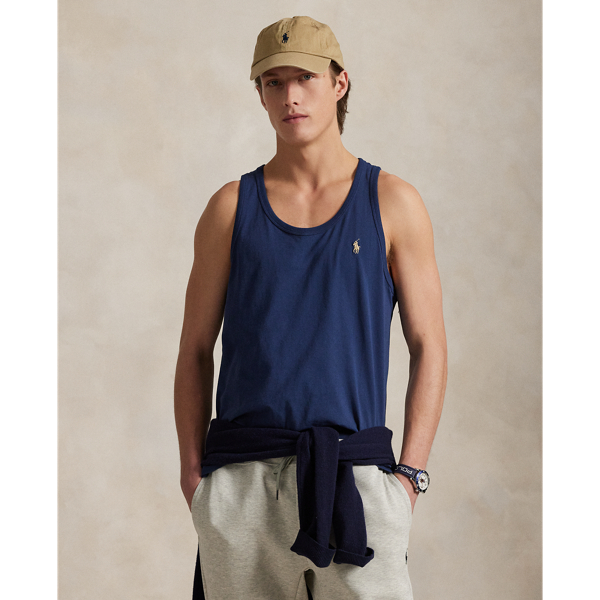 Ralph Lauren Washed Jersey Tank In Rustic Navy