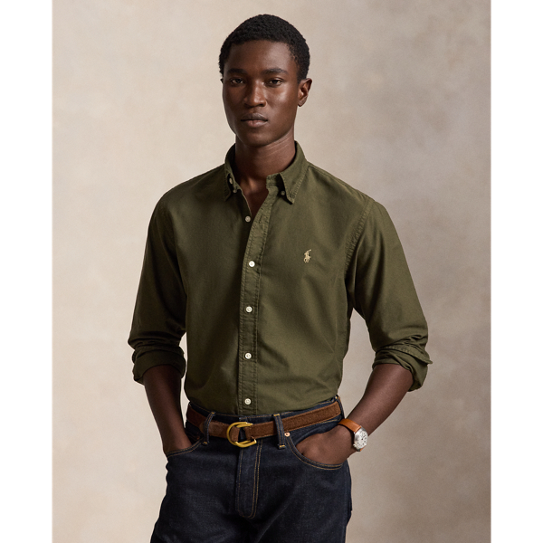 Custom Fit Garment-Dyed Oxford Shirt